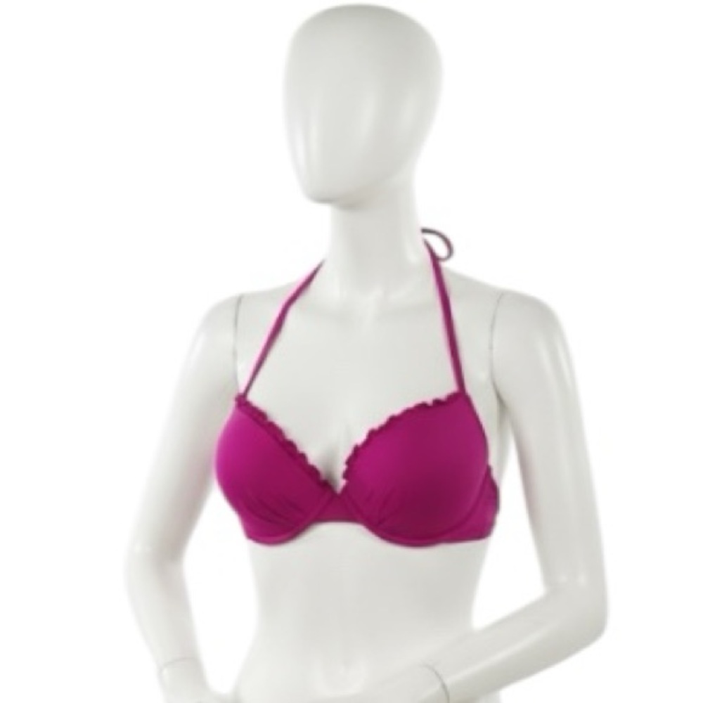 ADORE ME Bikini Top, Sz 36B, M, Halter Top, Padded, Underwire, Push up, NWT